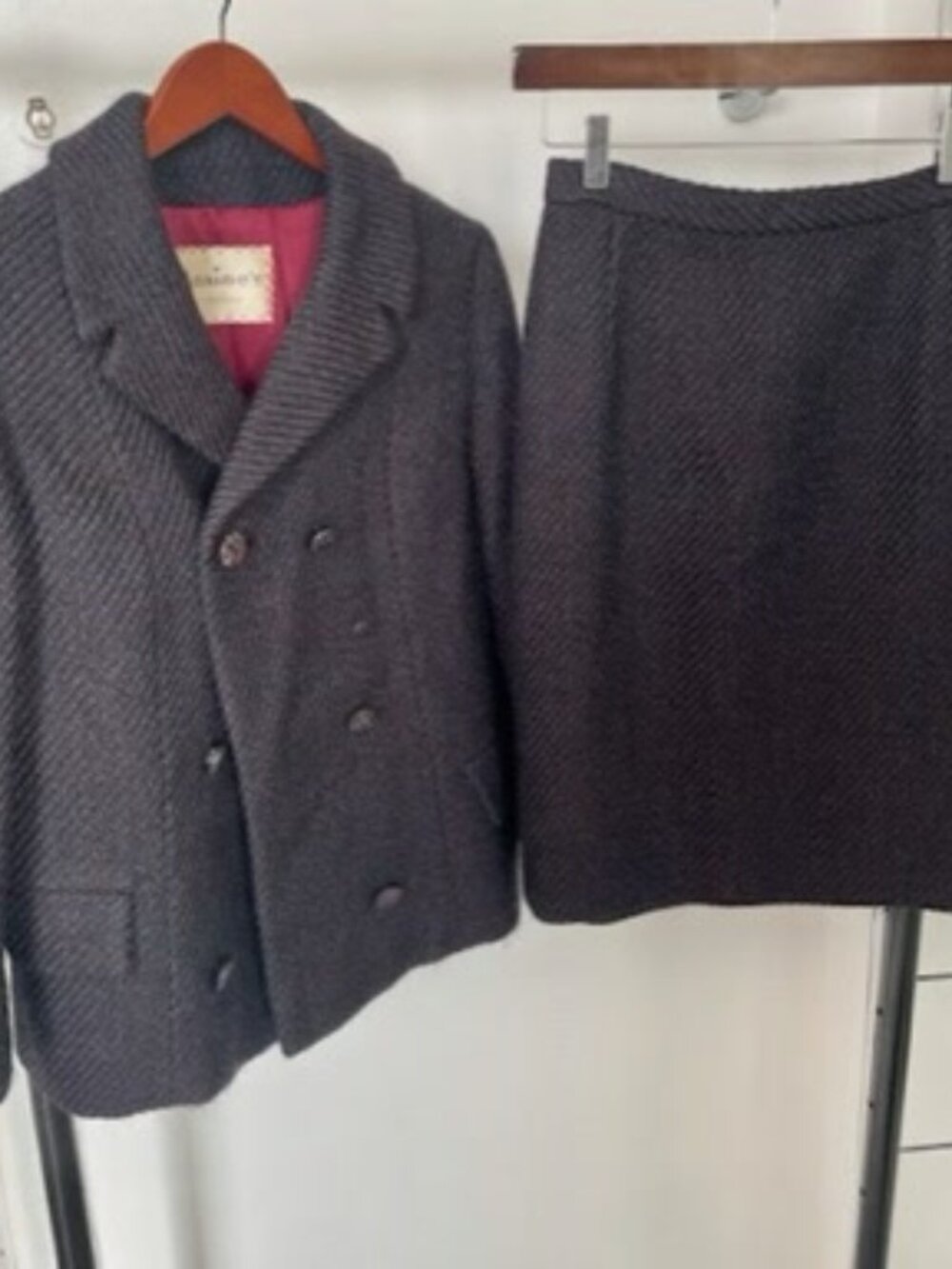 Icove-Young New York Vintage 1960s Tweed Two-Piece Skirt Suit ILGWU